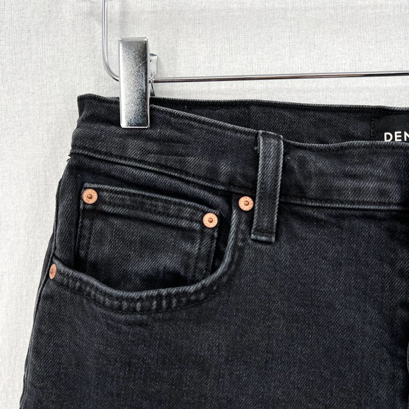 ARITZIA DENIM FORUM Jeans Womens 29 Black The Arlo High Rise Straight 28L - Picture 12 of 16